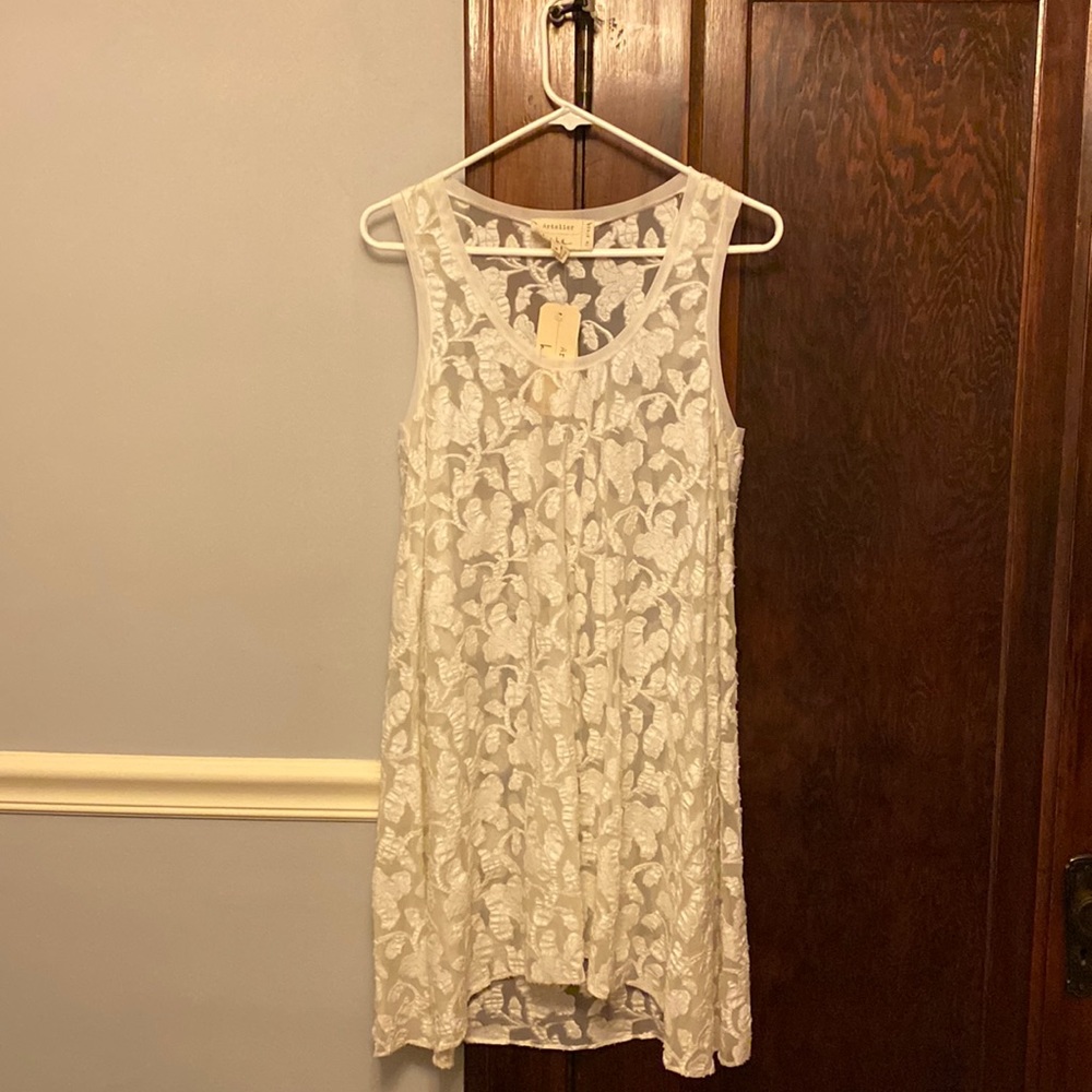 Nicole Miller Ivory Lace Tunic Sz: M